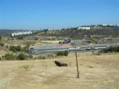 A look down at the 1/4 mile track
